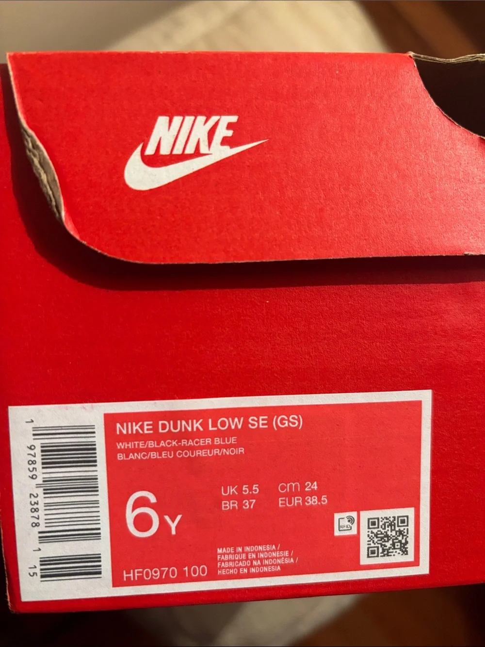 Nike Dunk Low SE GS 'Dance Party' NEW, size:6y